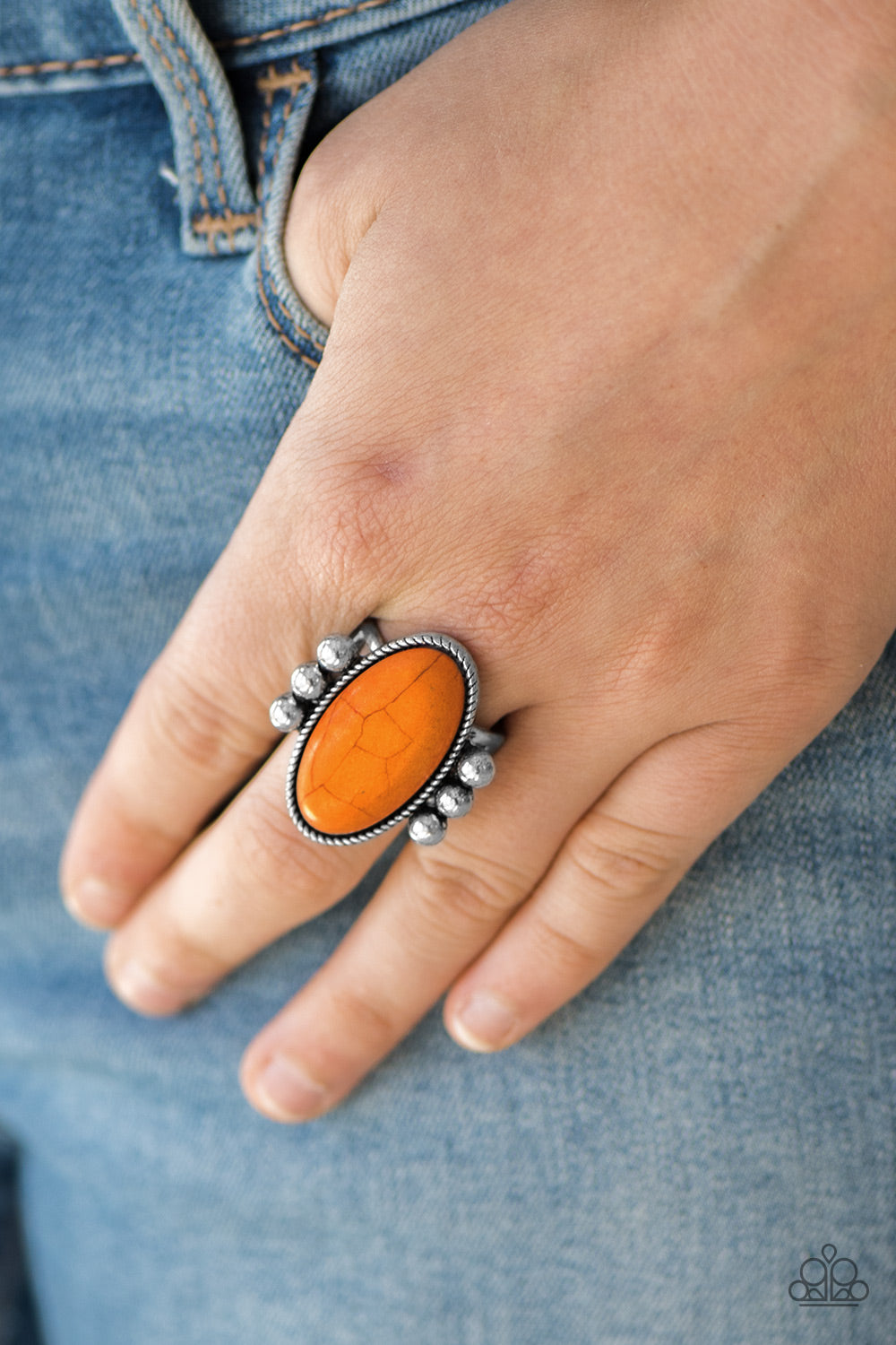 Paparazzi ♥ Skipping SANDSTONES - Orange ♥  Ring