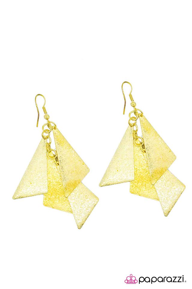 Paparazzi ♥ Take A Chance - Gold ♥ Earrings