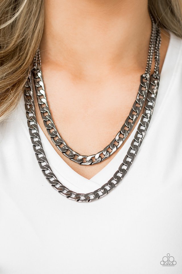 Paparazzi ♥ Hit Em Up - Black ♥ Necklace