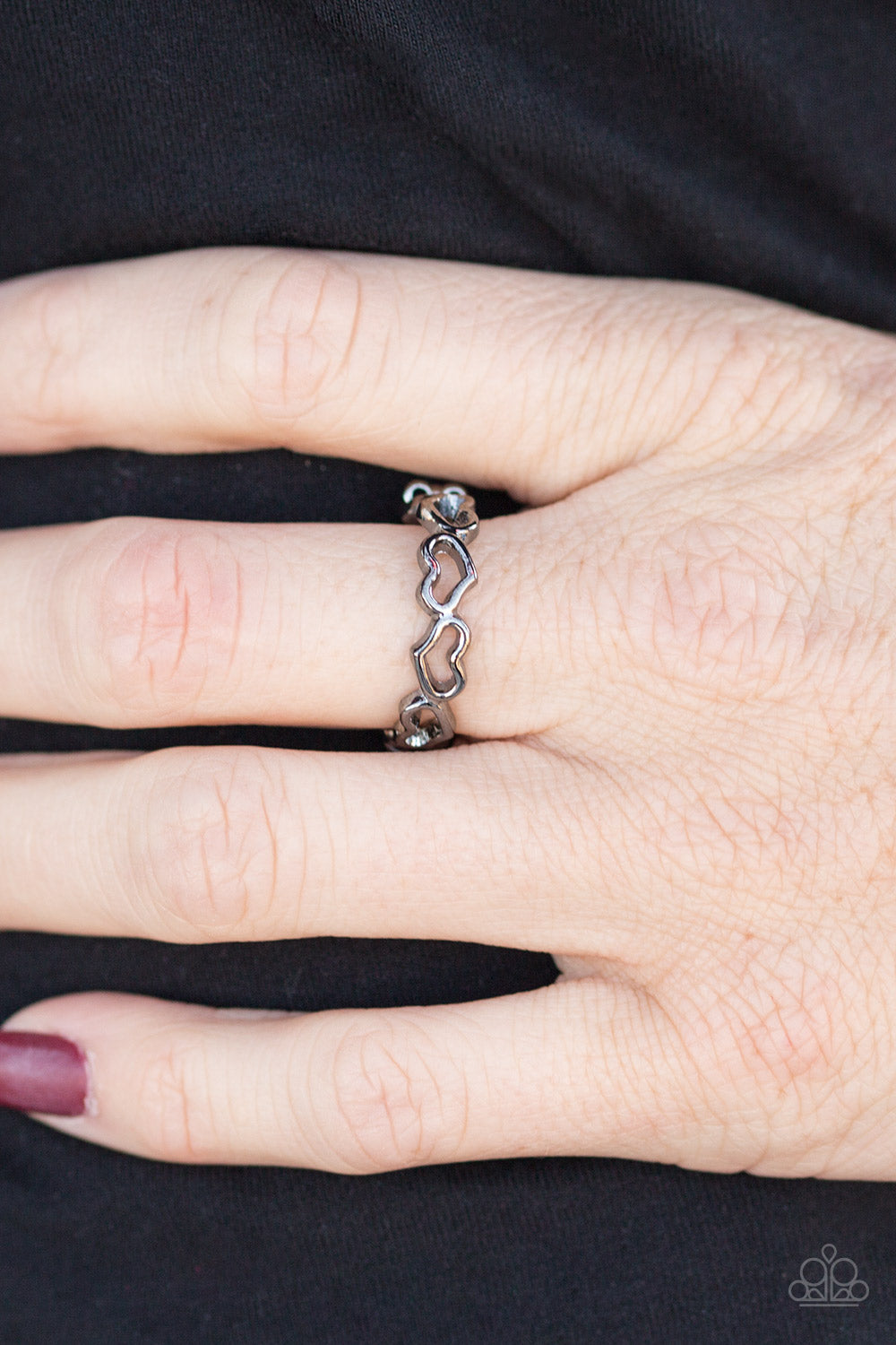 Paparazzi ♥ Heart Art - Black ♥  Ring