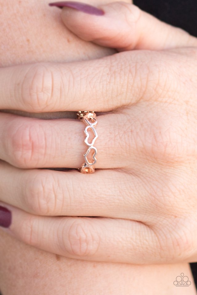 Paparazzi ♥ Heart Art - Rose Gold ♥ Ring
