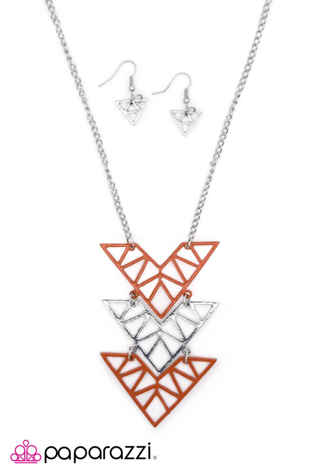 Paparazzi ♥ All Signs Point to Yes - Orange ♥ Necklace