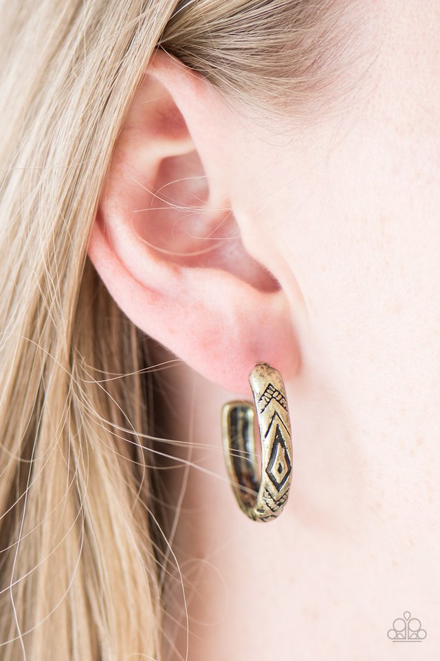 Paparazzi ♥ Wild Vibes- Brass ♥ Earrings