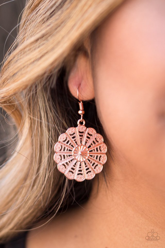 Paparazzi ♥ Wildflower Wonder - Copper ♥ Earrings