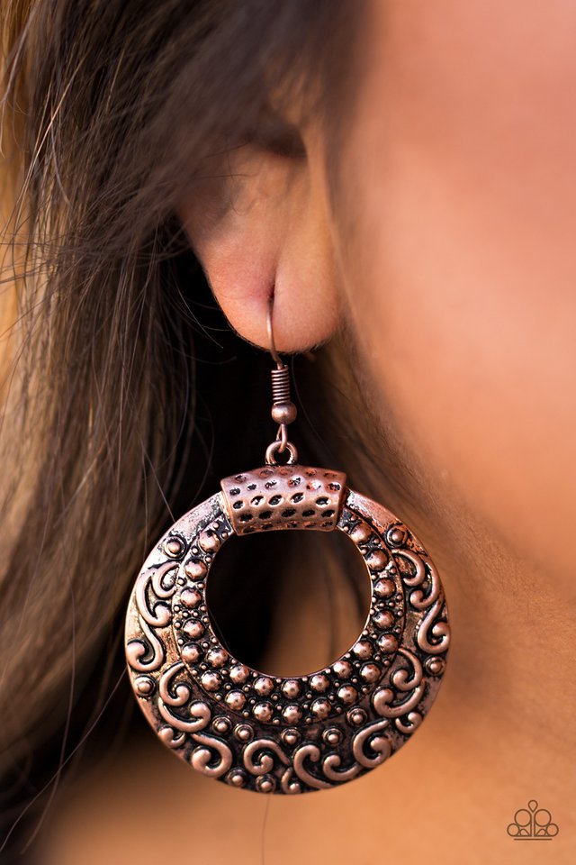 Paparazzi ♥ We Are All Wild Things - Copper ♥ Earrings