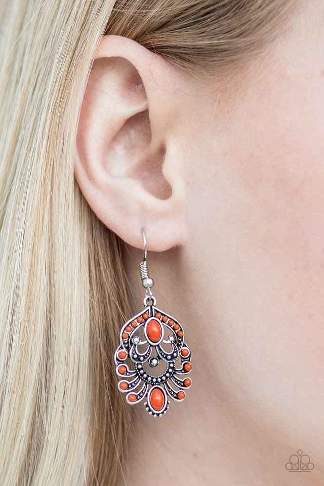 Paparazzi ♥ Tropical Tropicana - Orange ♥ Earrings