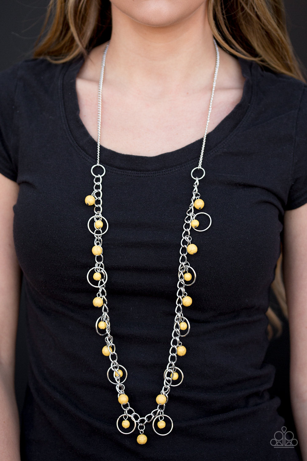 Paparazzi ♥ Wolf Creek - Yellow ♥  Necklace