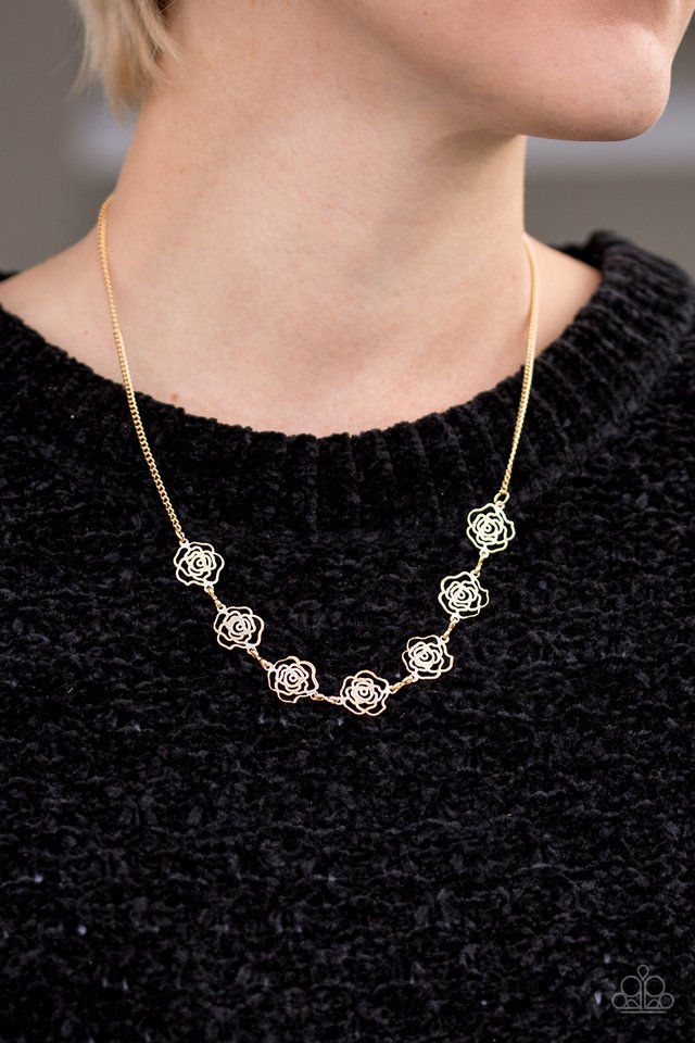 Paparazzi ♥ A Rare Rose - Gold ♥ Necklace