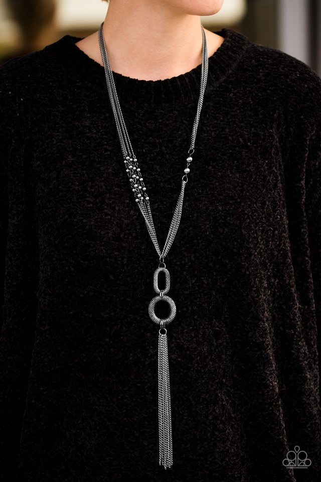 Paparazzi ♥ FLASH Out - Black ♥ Necklace
