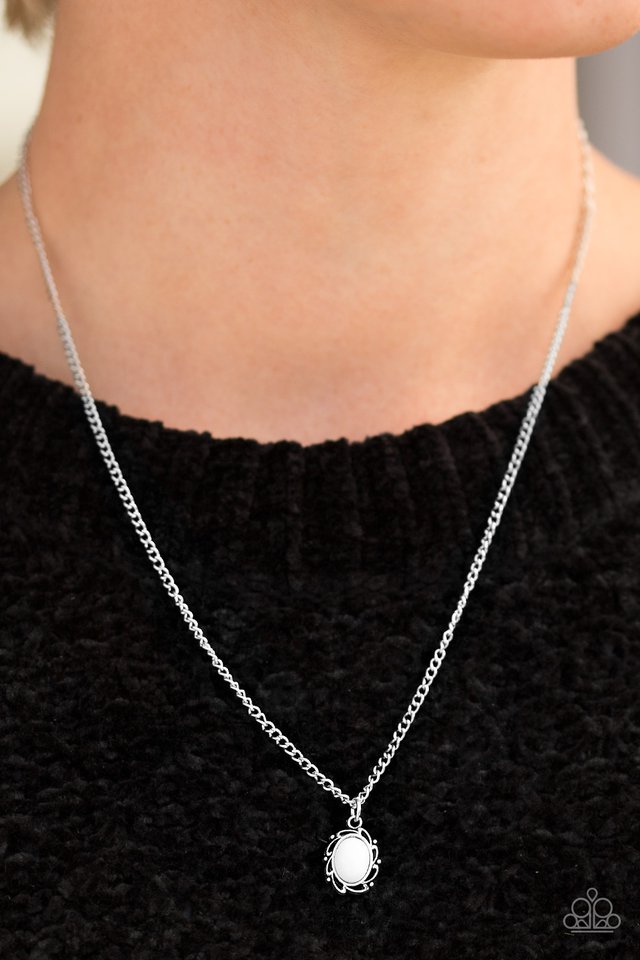 Paparazzi ♥ Season To Cherish - White ♥ Necklace