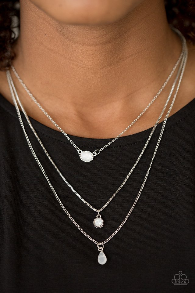 Paparazzi ♥ Mixed Messages - White ♥ Necklace