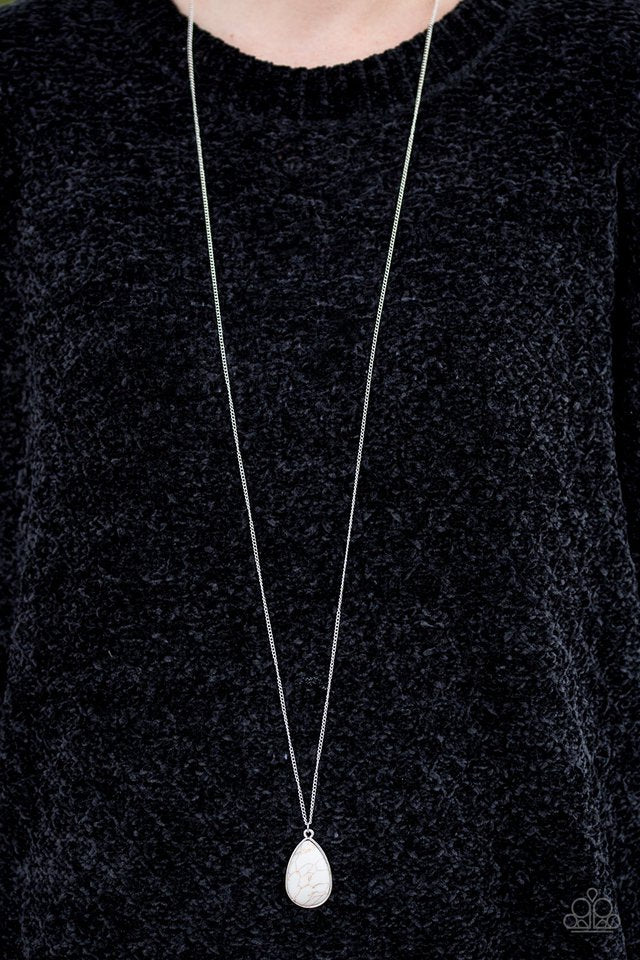 Paparazzi ♥ Talk About A Cliffhanger! - White ♥ Necklace