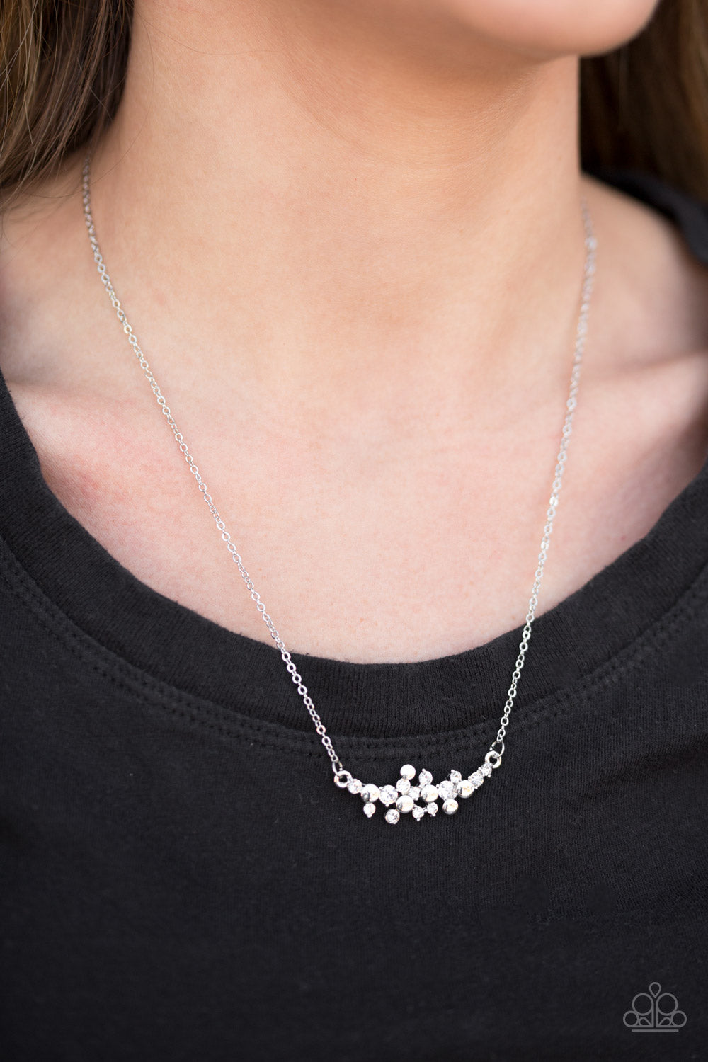 Paparazzi ♥ Star Gazing Shimmer - White ♥  Necklace