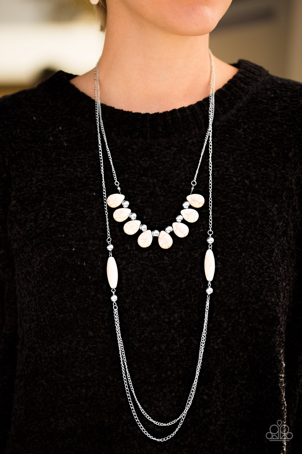 Paparazzi ♥ Call Me Mother Nature - White ♥  Necklace