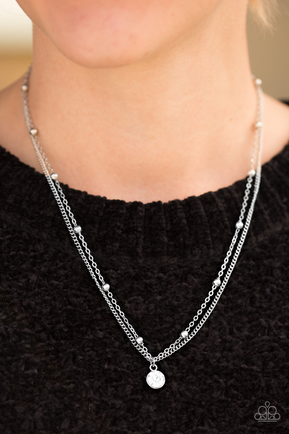 Paparazzi ♥ FAME Time - White ♥  Necklace