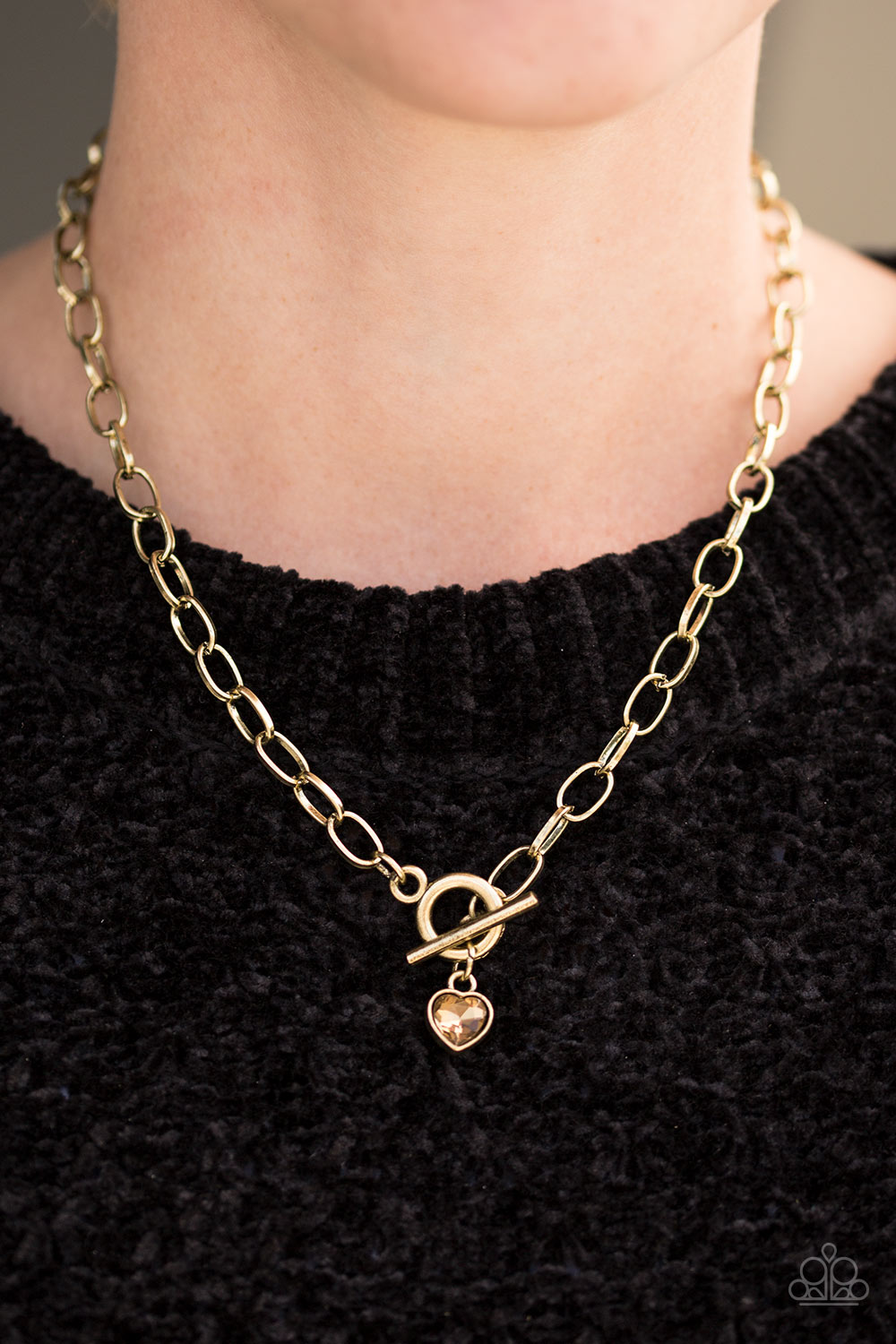 Paparazzi ♥ Let Your Heart Shine - Brass ♥  Necklace