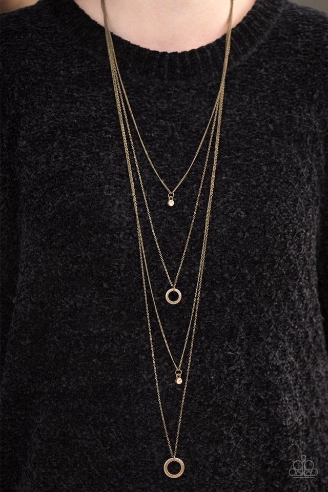 Paparazzi ♥ All About Elegance - Brass ♥ Necklace