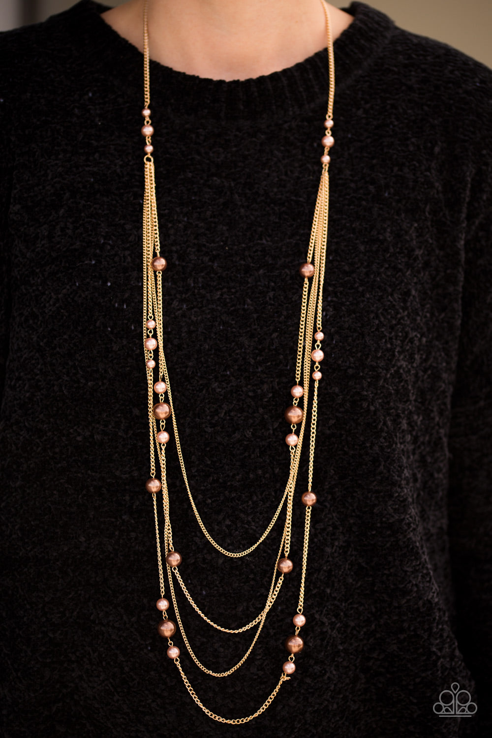 Paparazzi ♥ Classical Refinement - Brown ♥  Necklace