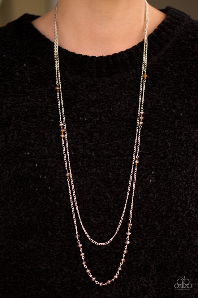 Paparazzi ♥ Rich With Glitz - Brown ♥ Necklace