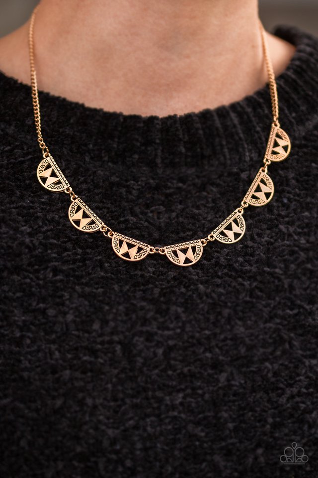 Paparazzi ♥ Egyptian Empire - Gold ♥ Necklace
