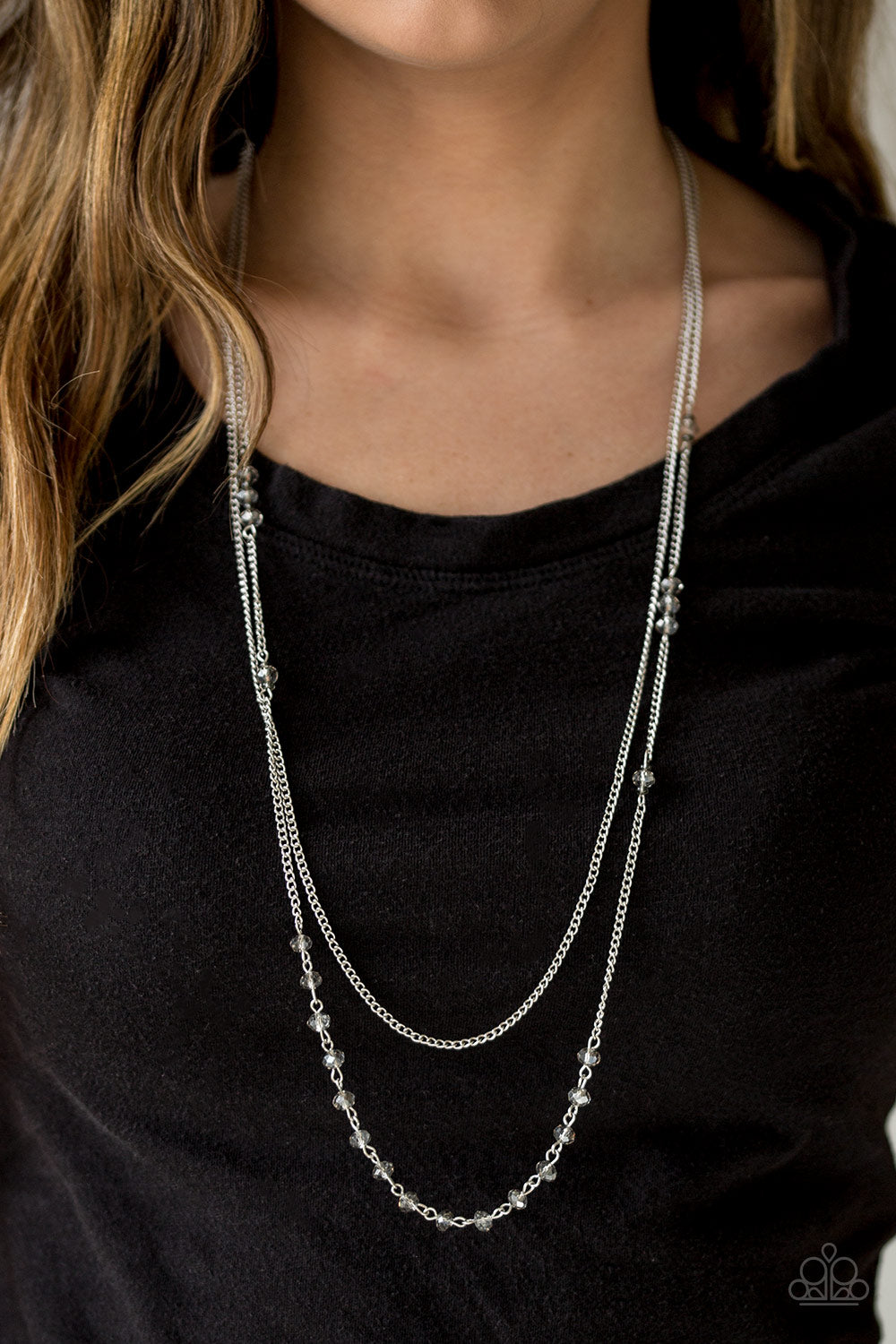 Paparazzi ♥ Rich With Glitz - Silver ♥  Necklace