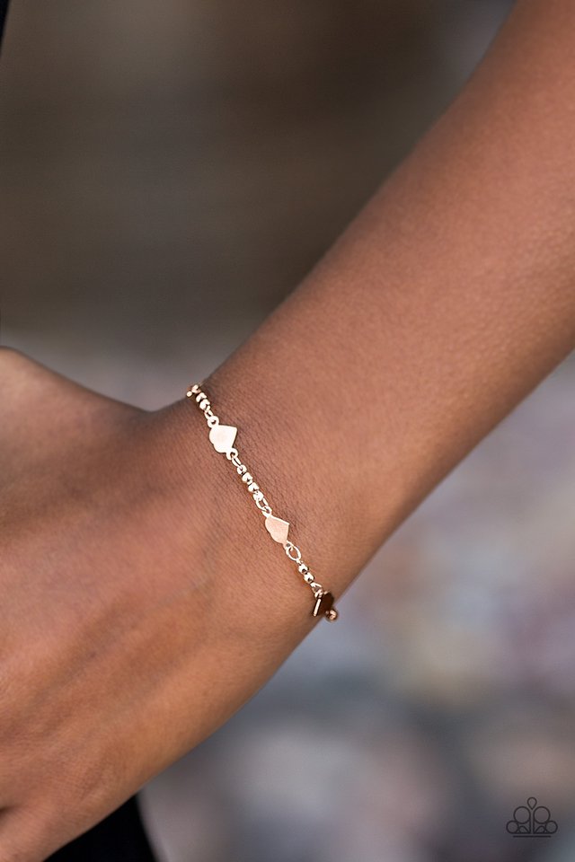 Paparazzi ♥ The Way To My Heart - Rose Gold ♥ Bracelet