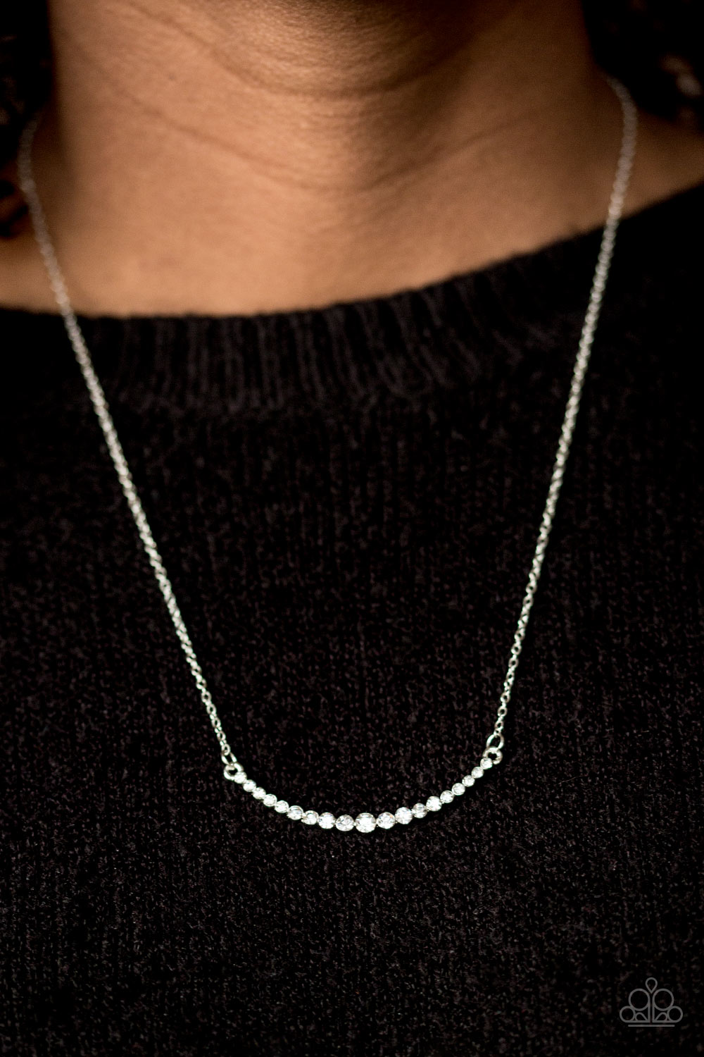 Paparazzi ♥ Rockin Rhinestones - White ♥  Necklace