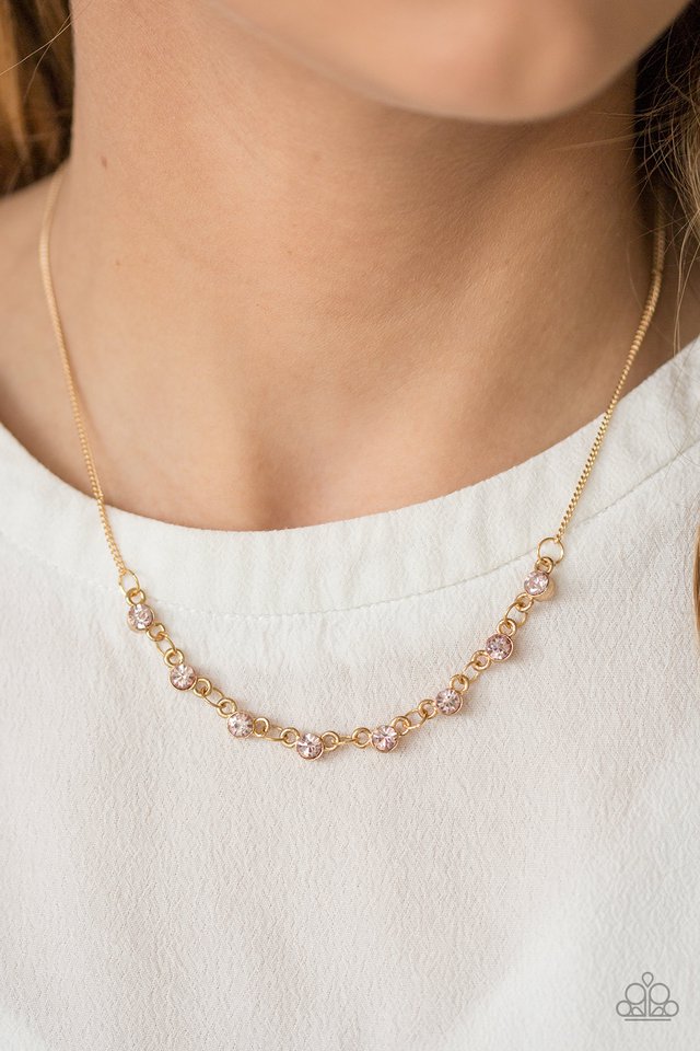 Paparazzi ♥ Stay Sparkly - Gold ♥ Necklace