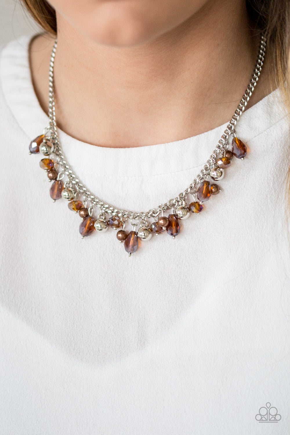 Paparazzi ♥ Glammed If I Do, Glammed If I Dont - Brown ♥  Necklace