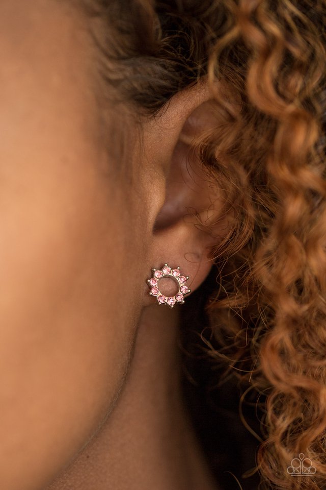Paparazzi ♥ Richly Resplendent - Pink Post ♥ Post Earrings
