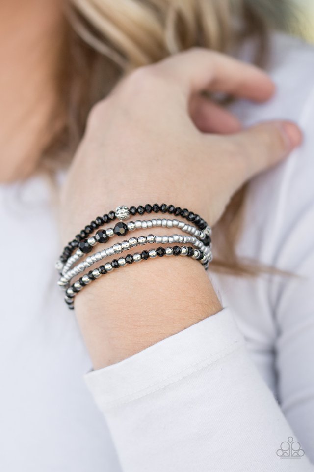 Paparazzi ♥ All Glam - Black ♥ Bracelet