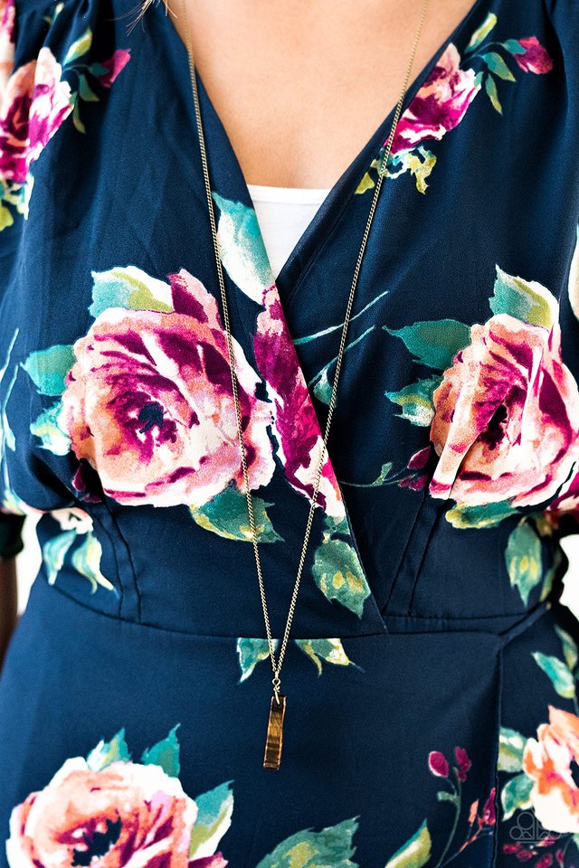 Paparazzi ♥ Stone Serenity - Brass ♥ Necklace