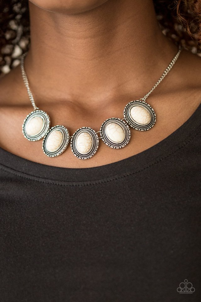 Paparazzi ♥ Bet The Ranch - White ♥ Necklace