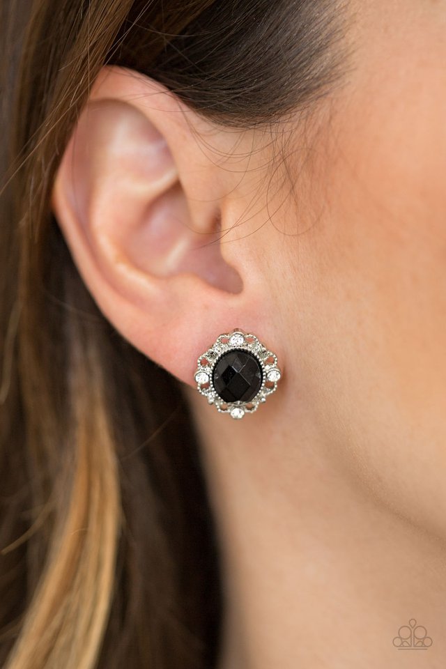 Paparazzi ♥ A Spring Wedding - Black ♥ Post Earrings