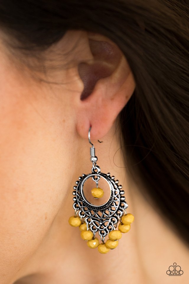 Paparazzi ♥ Meet Me In Paradise - Yellow ♥ Earrings