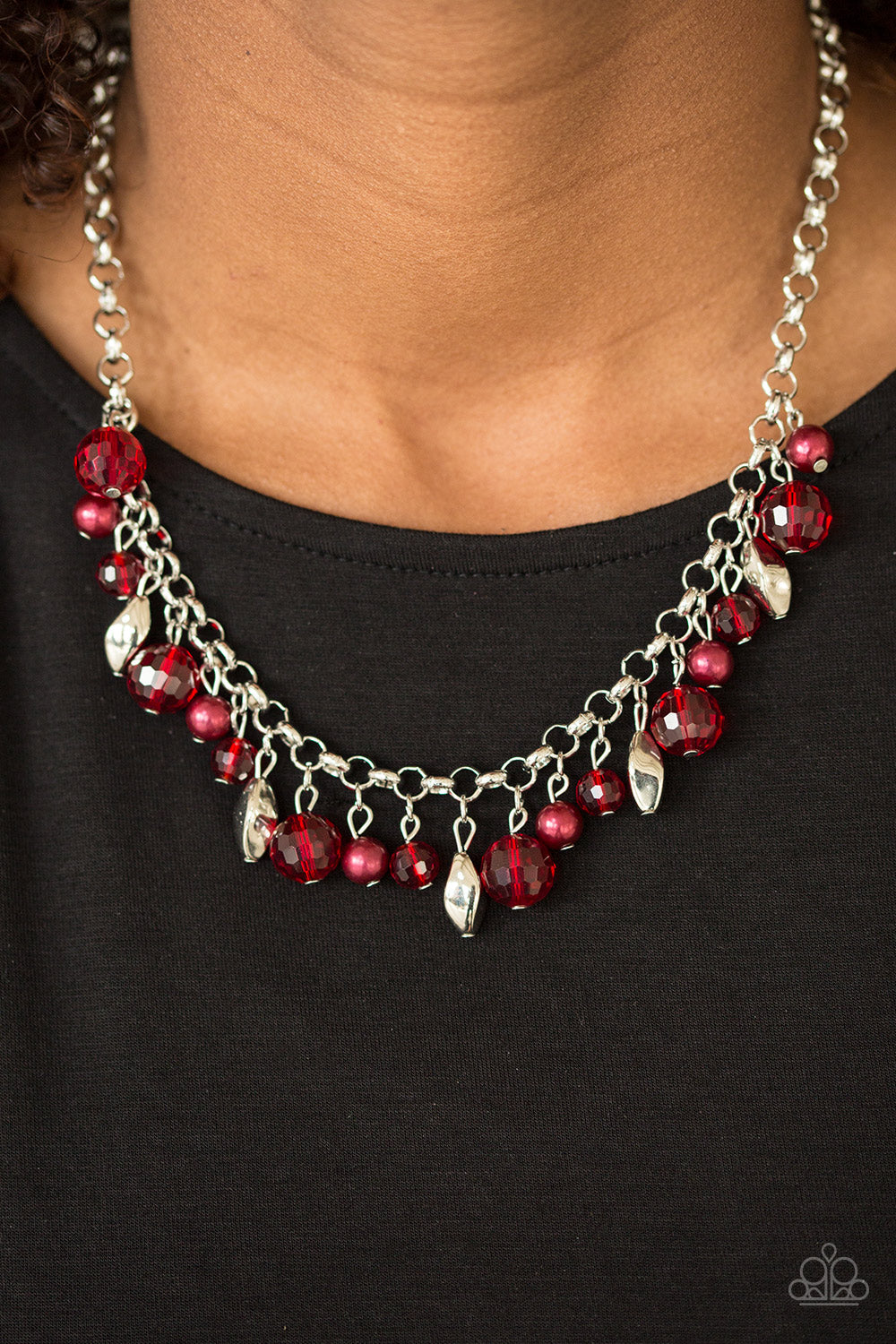 Paparazzi ♥ BLING Down The Curtain - Red ♥  Necklace