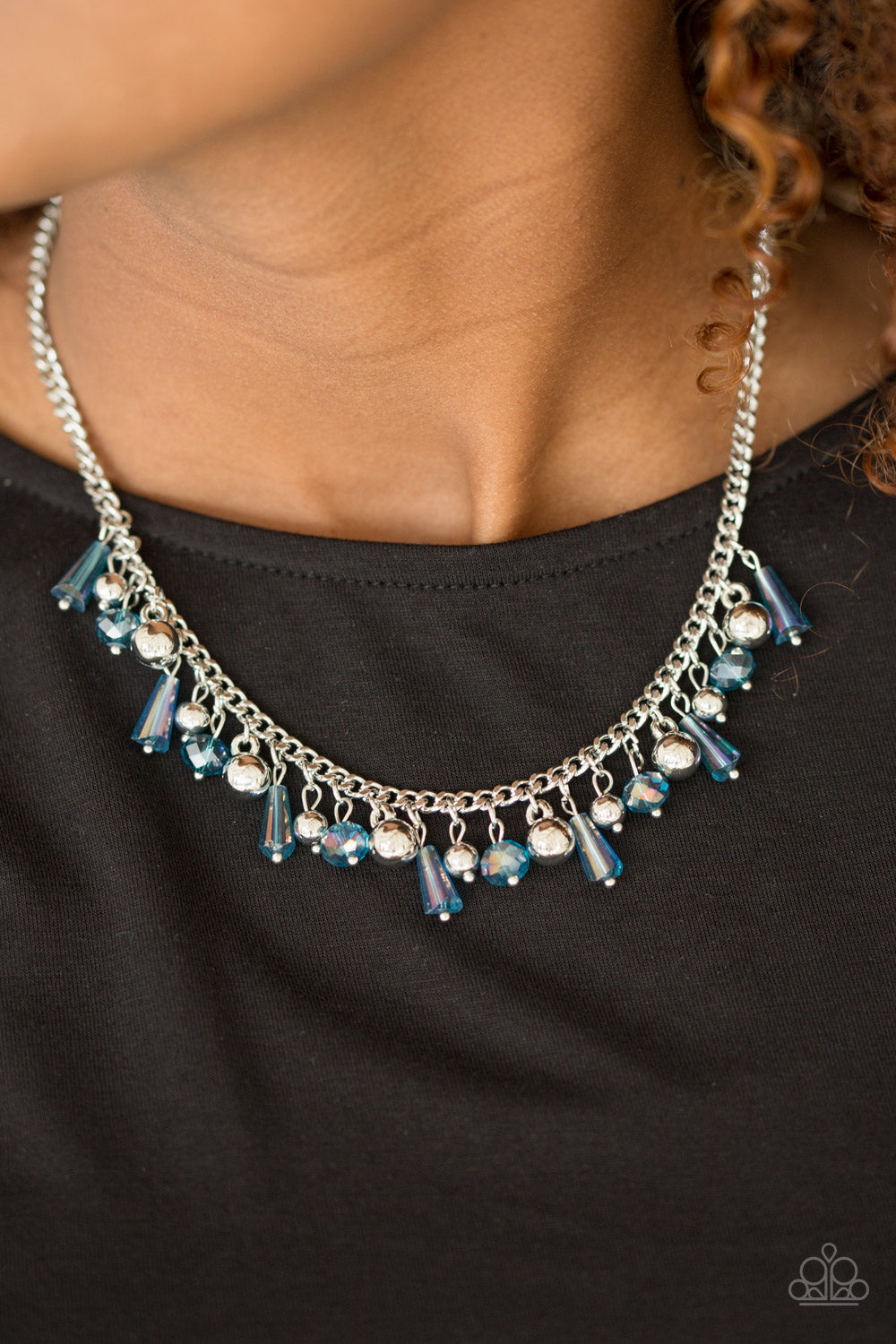 Paparazzi ♥ Twinkling Treasure Trove - Blue ♥  Necklace