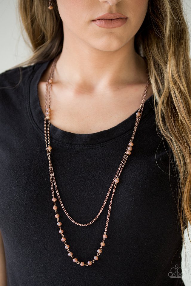 Paparazzi ♥ Rich With Glitz - Copper ♥ Necklace
