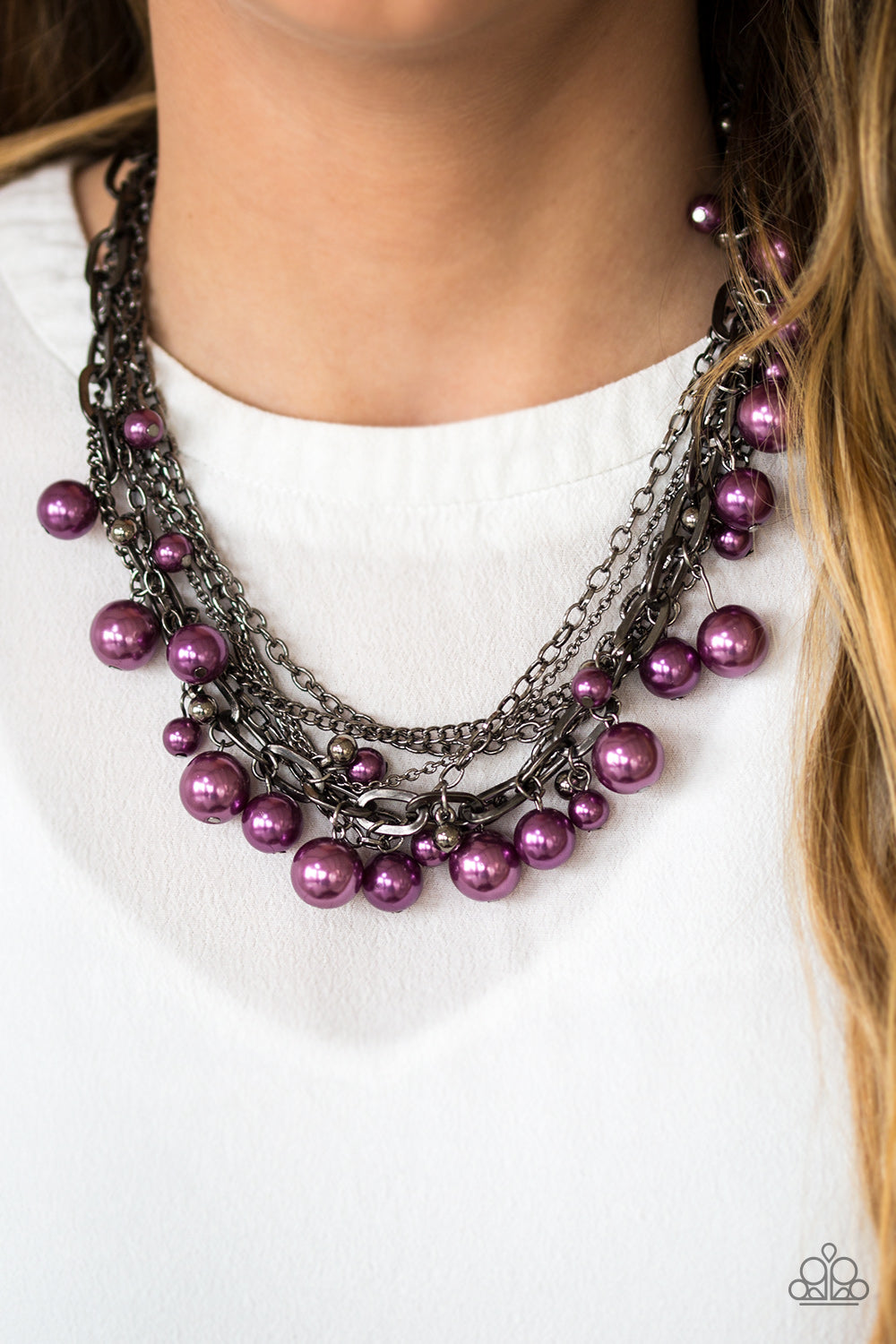 Paparazzi ♥ Shipwrecked Shimmer - Purple ♥  Necklace