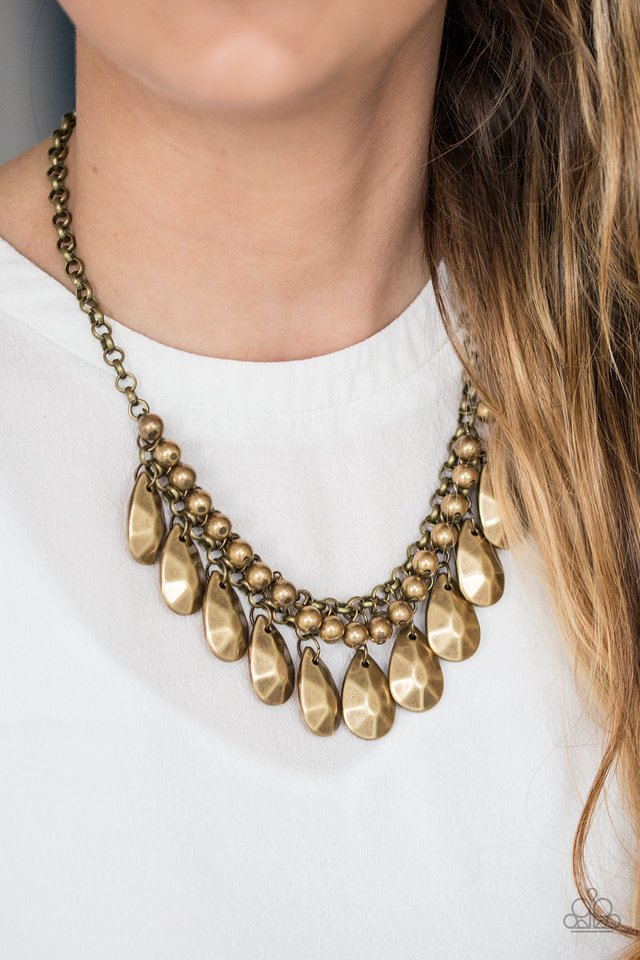Paparazzi ♥ La DIVA Loca - Brass ♥ Necklace