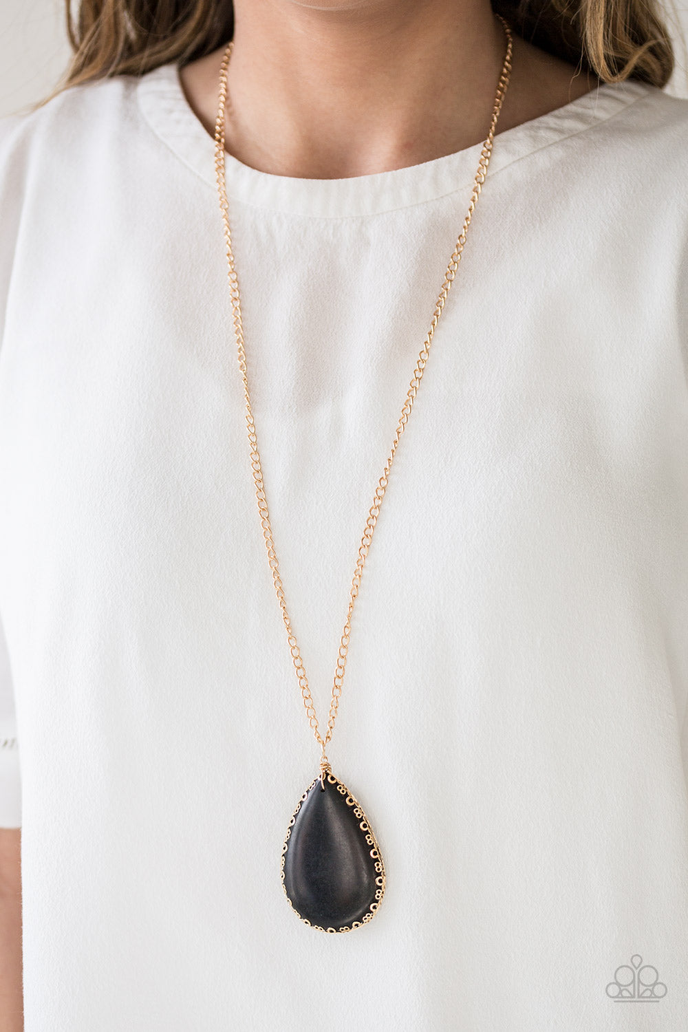 Paparazzi ♥ Stone Magnificence - Black ♥  Necklace