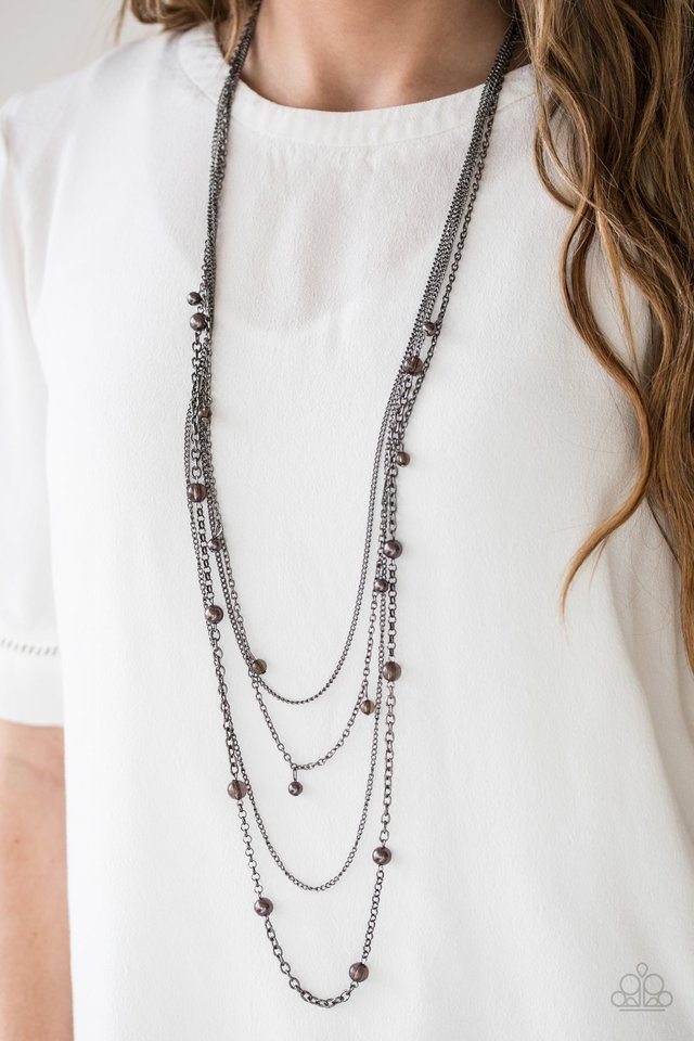 Paparazzi ♥ City Cache - Black ♥ Necklace