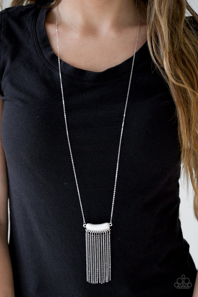 Paparazzi ♥ Serene Streams - White ♥ Necklace