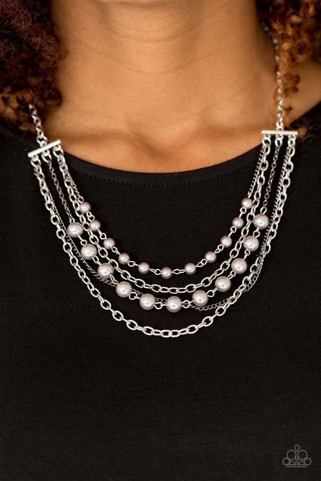Paparazzi ♥ Metro Modest - Silver ♥ Necklace