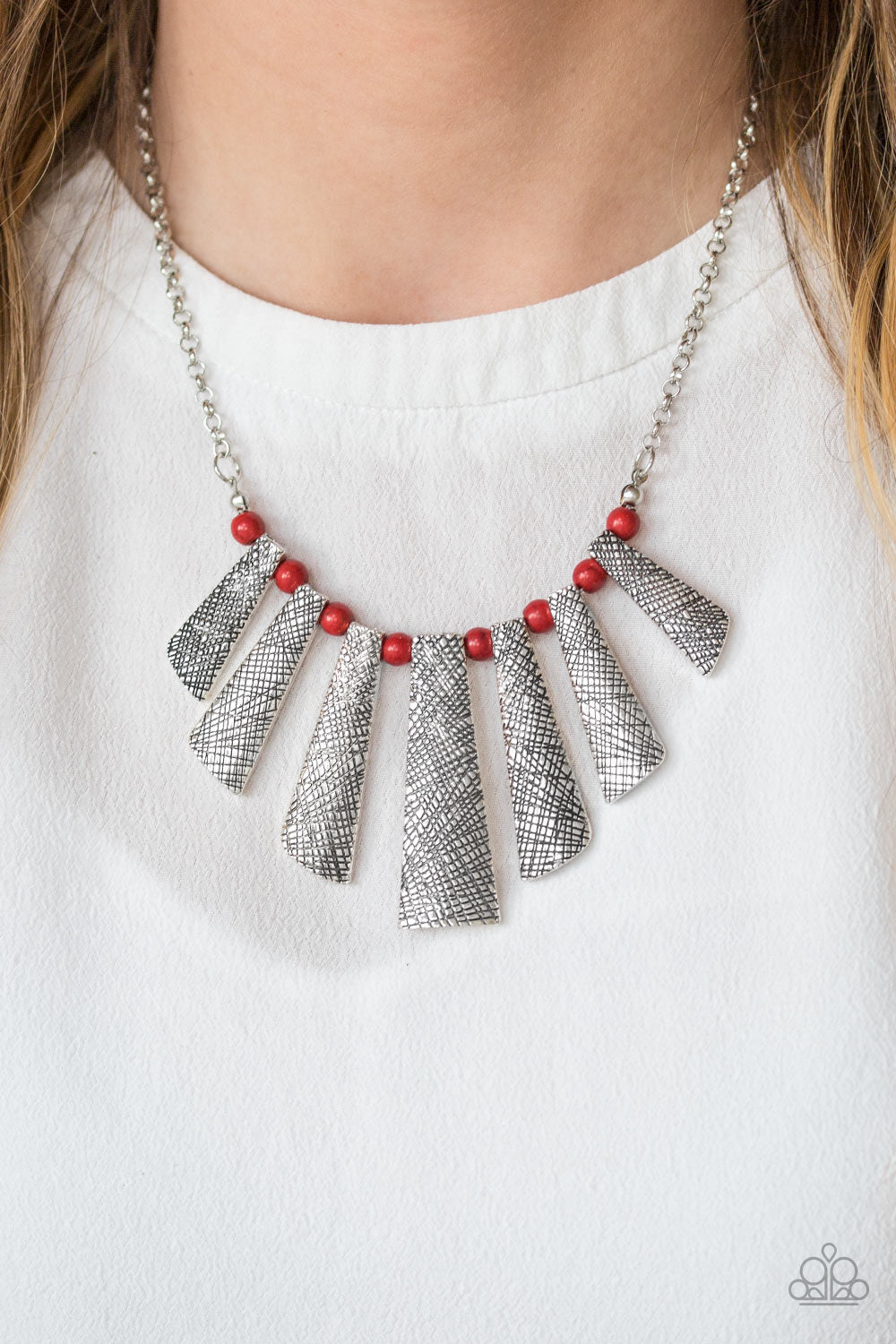 Paparazzi ♥ Sassy Stonehenge - Red ♥  Necklace