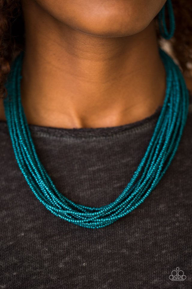 Paparazzi ♥ Wide Open Spaces - Dark Blue ♥ Necklace