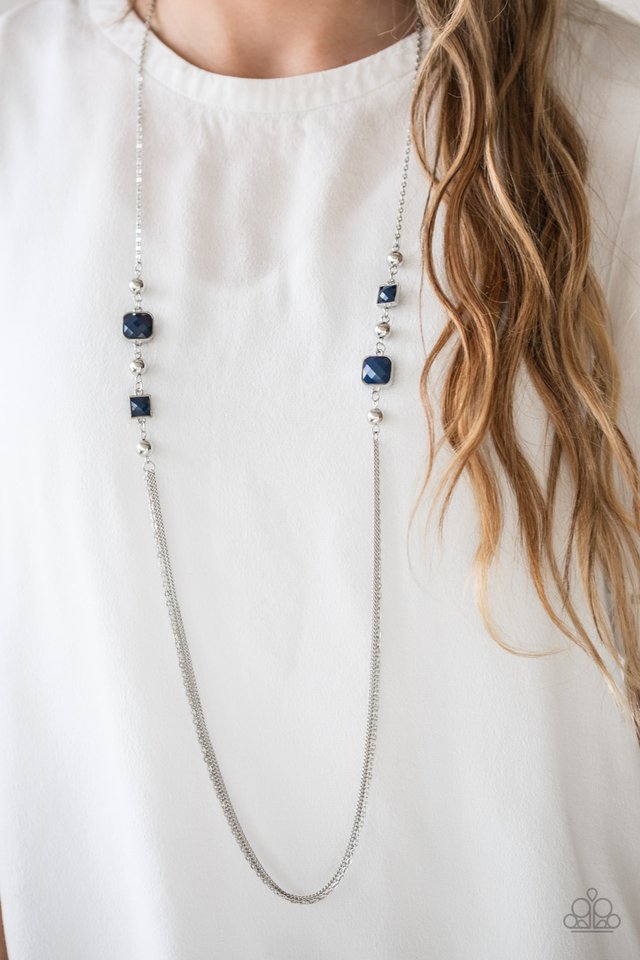 Paparazzi ♥ Times Square Treasure - Blue ♥ Necklace