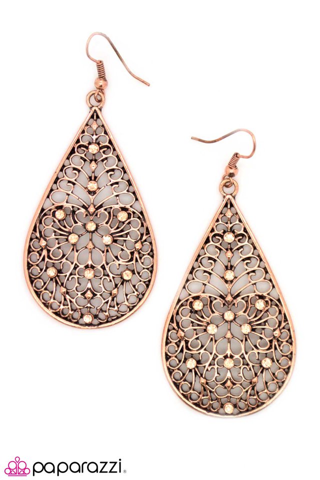 Paparazzi ♥ At First Glance - Copper ♥ Earrings
