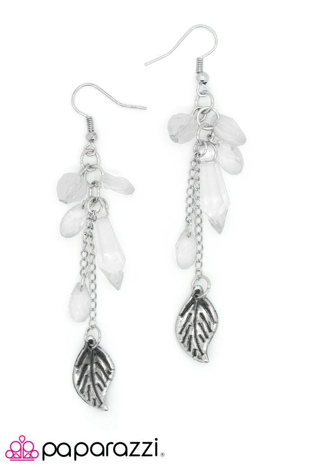 Paparazzi ♥ LEAFing So Soon? - White ♥ Earrings