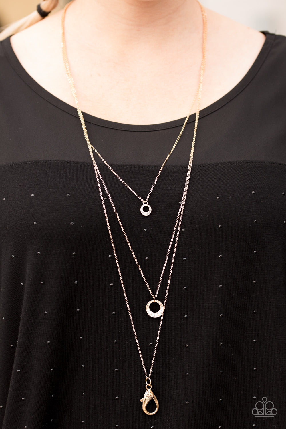 Paparazzi ♥ Grandiose Glamour - Gold Lanyard ♥  Lanyard